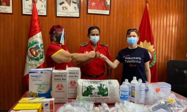 Fundación Telefónica Movistar dona equipos médicos de primera línea a bomberos de Iquitos